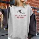 MAPICK Womens Oversized Christian Sweatshirts Fleece Crewneck Sweaters Embroidered GOD IS GOOD Casual Pullover Tops (Gray, M)