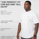 Big and Tall Ultra Soft Bamboo Viscose Loose Fit Plain T-Shirts Cooling Lightweight Workout Mositure Wicking Tee (White, XL)