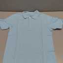 Calvin Klein Boys Short Sleeve Micro Pique Solid Polo, Button Closure, Soft & Comfortable (10-12, Blue Elixer)