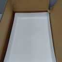 US Acrylic White Plastic Serving Trays (Set of 4) 15 x 10 | Large Unbreakable Reusable Rectangular Party Platters | Serve Appetizers, Fruit, Veggies, & Desserts | BPA-Free & Made in USA