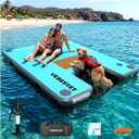 Inflatable Dock with Water Ramp, 6 inch Thick Non-Slip Inflatable Floating Dock for Dogs & Adults, Durable Drop-Stitch Floating Dock Platform for Lake, Ocean, Swimming & Fishing (10ft × 6ft × 6")