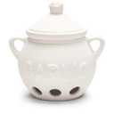 Fox Run Garlic Keeper and Storage, White Ceramic, 5.25" x 4.25" x 5.5"