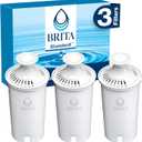 Brita Standard Water Filter for Pitchers and Dispensers, BPA-Free, Reduces Copper, Cadmium and Mercury Impurities, Lasts Two Months or 40 Gallons, Includes 3 Filters for Pitchers