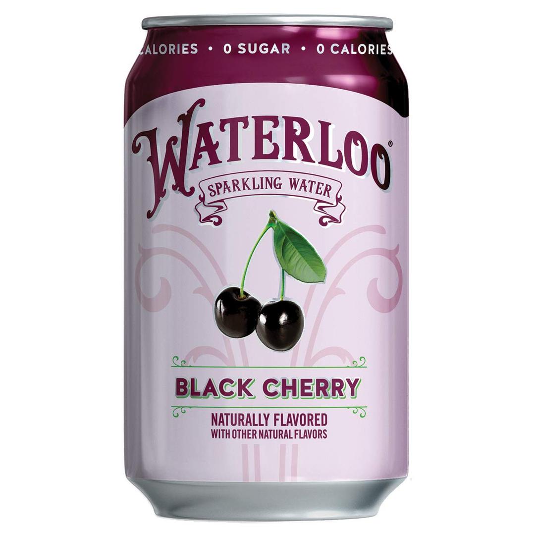 Waterloo Sparkling Water, Black Cherry Naturally Flavored, Pack of 12, 12 Fl Oz Cans | Zero Calories | Zero Sugar or Artificial Sweeteners | Zero Sodium, Best By: JUL 11 2026