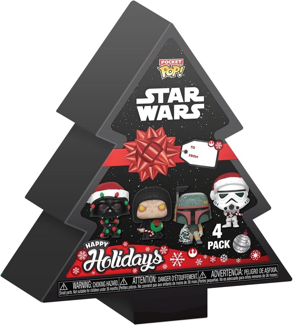 Funko Pocket POP! Star Wars - Darth Vader - Tree Holiday Box - Keychain Novelty Keyring - Collectable Mini Figure - Stocking Filler - Gift Idea - Official Merchandise - Movies Fans - Backpack Decor