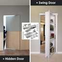 Hidden Door Pivot Hinge Heavy Duty 200Lb Capacity for Wood Door Secret Bookcase Murphy Closet Hardware 2PCS