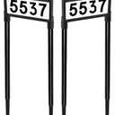 Lacasa Solar Address Signs for Yard, Dual-Sided Illumination Solar House Numbers for Outside, Waterproof Outdoor Solar Mailbox Number Plaque, 3-Color Modes, 1 Pack