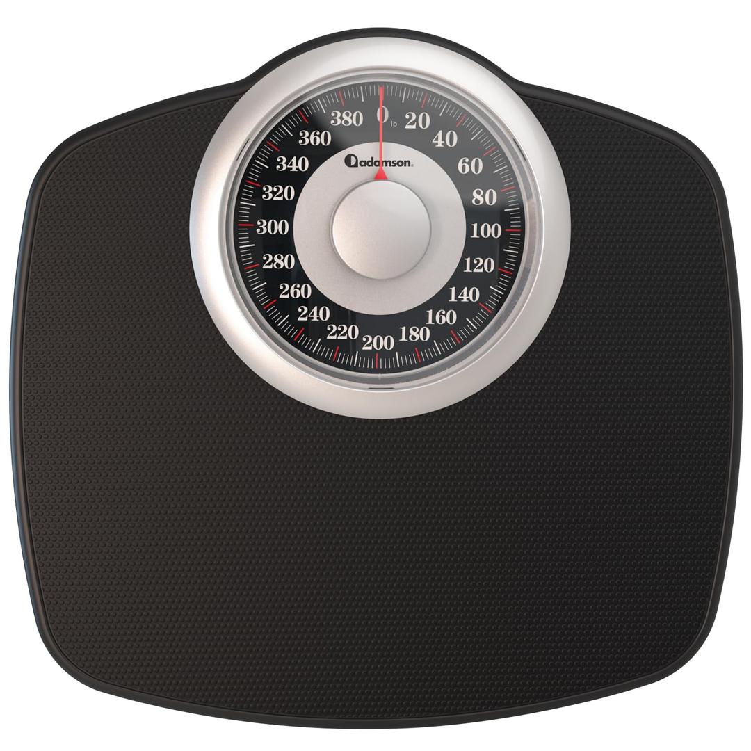 Adamson A25 Scales for Body Weight - Up to 400 LB - New Version - 5.3" Dial on 12.4" x 10.2" Platform - Anti-Skid Rubber Surface - High Precision Bathroom Scale Analog 