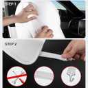BASENOR 2026 Tesla Model Y(Juniper)/3/S/X Leather Seat Back Kick Protector, Backseat Mats for Kids (Extra Organizer Pocket) Waterproof Scratchproof Resistant Protection White (Set of 2)