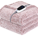 SEALY Electric Blanket Heated Throw 50"x60" Soft Double Sherpa Super Cozy with 6 Fast Heating Levels & 210 Hours AutoOff, OverHeat Protection, Machine Washable, Rust Red