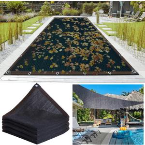 20x40FT Pool Leaf Net Cover Rectangle Swimming Net Covers Fine Mesh Pool Screen Cover with Reinforcement Edge for Above Ground Thicken Leaf Netting for Pools,Patio, Garden,Parking Sheds
