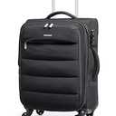 BAGSMART Carry On Luggage 22x14x9 Airline Approved, 20 Inch Soft Suitcase with Wheels, Lightweight Spinner Carry on Suitcase with PVC Wet/Dry Pockets for Short Trip