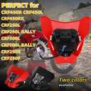 Dirt Bike Headlight,Motorcycle Head Light Universal for CRF450R CRF450L CRF450RX CRF250L CRF250L RALLY CRF300L CRF300L RALLY CRF250R CRF250F Red