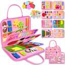 Exorany Busy Board Montessori Toys for Toddler Girl Birthday Gifts, Busy Book Sensory Learning Toys for Toddlers, Toddler Girl Airplane Car Travel Toy Educational Activities