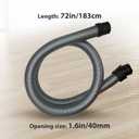 Vacuum Cleaner Hose Replacement Compatible with Miele Complete C3 Canister Vacuum Cleaners, Flexible Suction Hose for Straight Suction Systems, Replacement Vacuum Cleaner Hose Replaces. PN 7863553