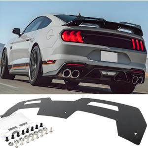Rear Wickerbill Spoiler Compatible with Ford Mustang EcoBoost GT500 GT350 Wing 2015-2023 1PC Smoke Wicker Bill Exterior Accessories (9mm Drill)