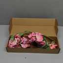 5pcs Iris Artificial Flower Real Touch PU Faux Flower 17.7" Pink Iris Flowers with Flower Bud for Home Table Centerpieces Wedding Floral Arrangements (Pink)