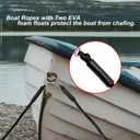 Bungee Boat Mooring Lines, 2FT,Bungee Cords with Hooks 1800LB Breaking Strength, for ATV, Boat and Pickup Truck