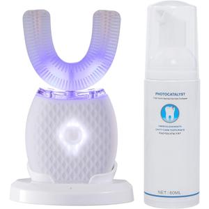 Ultrasonic Toothbrush for Adult Automatic Toothbrush 30'' Automatic Timer Wireless Charging Washable Travel Home Dual-use