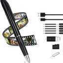 64GB Mini Camera Pen Camera, HD 1080P Small Security Camera, 64GB Rechargeable Nanny Cam (Premium Black)