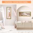 Wood 12x36 Frame Gold, Ornate Natural 36x12in Poster Picture Frame, Modern Golden 12 x 36inch Gallery Wall Photo Frame with HD Plexiglass, Horizontal Vertical Wall Mounting Display 1pc
