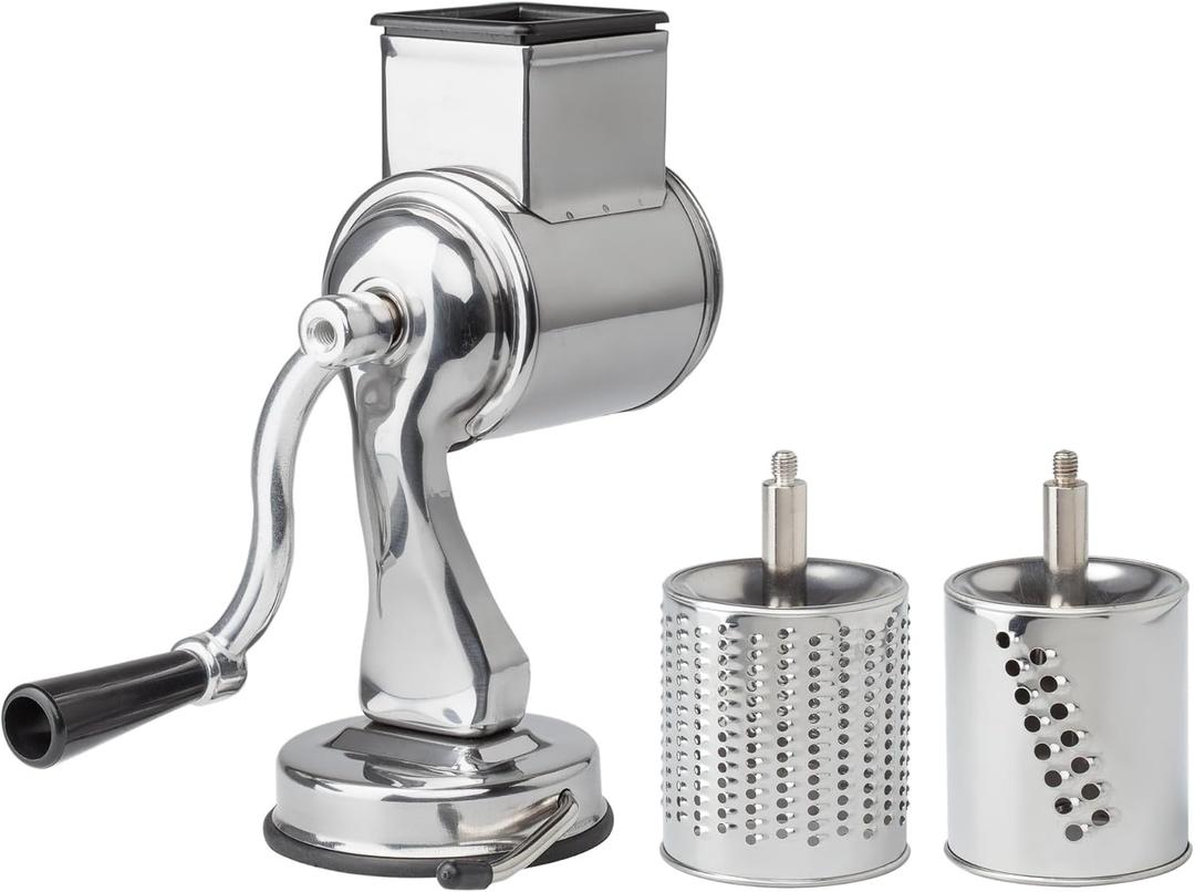 Fantes Cheese Grater with Suction-Base and 2 Drums, The Italian Market Original since 1906