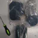 Bakulyor 100pcs Green Artificial Turf Stakes Staples + 100pcs Buffer Washer, 6 Inch 11 Gauge Landscape Staples, Galvanized Lawn Spikes, Heavy Duty Yard Ground Pin for Grass Weed Barrier Sod Fabric