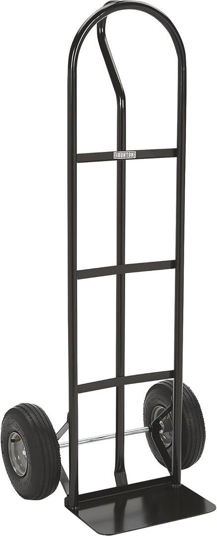 Ironton Steel Pneumatic Hand Truck Dolly - 600-Lb. Capacity, 10in. Tires, Powder-Coat Finish