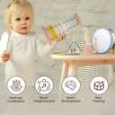 Baby Musical Instruments-Montessori Wooden Toys for Toddlers 1-3, Neutral Colors Percussion Instruments Set with Modern Boho Xylophone for Kids Preschool Educational 3+