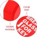 Housoutil 2PCS Emergency Key Box Breakable Glass Fire Safety Wall-Mounted, Wall-Mounted Break Glass Lock Box for Home/Office