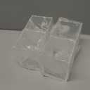 Mototo 4 Pieces Clear Acrylic Pen Holder Acrylic Pencil Cup Makeup Bush Holder Acrylic Desktop Stationery Organizer for Office, School, Home Desk Accessories - 4 Pack, Square