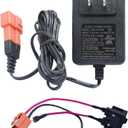 12 Volt Battery Charger for Ride On Toys and Battery Wire 12V Kids Ride On Car Charger,12V Electric Car Riding Toy Battery Power and Charging Socket Adapter Square Plug