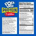 Pop-Tarts Protein Toaster Pastries, 10g Protein, Slammin' Strawberry, 14.3oz Box (8 Pop-Tarts)