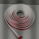 moonoom 20 Ft x 1.6''Wall Decoration Molding Trim,Self-Adhesive 3D Chair Rail Panel Molding, Flexible DIY Wall Trim for Walls Mirror Window Frame and Home Decorationб (White)