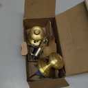 HOSOM Door Knob with Lock and Key, Polished Brass Keyed Entry Door Knob, Exterior and Interior Door Lock for Front Door, Entry Door Handle for Bedroom and Bathroom, Gold (1 Pack)