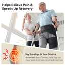 SOLOEVER Hip Brace for Women & Men, Sciatica Pain Relief Devices, Adjustable Compression Wrap Support for Arthritis, Pulled Thigh, Hip Fler Strain, Groin Injury, Hamstring Pull (Black, Left)