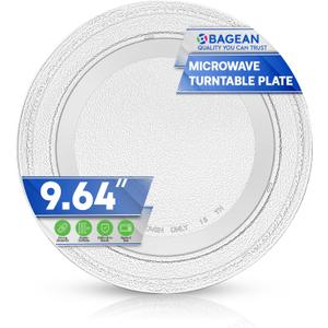 Microwave Plate Replacement 9.6 Inch for Small Microwave Oven Turntable Plate - LG Replacement Microwave Glass Plate Fits Many Brands Plates - Rotating Dish Tray For Better Reheating and Cooking