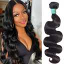 12A Human Hair Bundles Body Wave 18inch 100% Unprocessed Brazilian Virgin Hair Bundles Double Weft Weave Body Wave Bundles Human Hair Natural Black Color