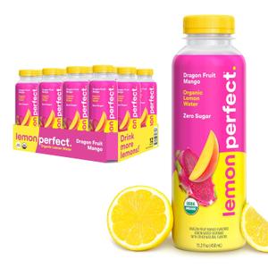 Watermelon, Flavored Lemon Water, Organic, Zero Sugar, Healthy Hydration Drinks, 15.2 fl oz Bottles (By 2026)