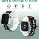 3 x Halloween Watch Bands for Apple Watch Band 38/40/41/42/44/49mm for Men Women, Silicone Waterproof Adjustable Printed Smartwatch Strap for iWatch Series 9 8 7 6 5 4 3 2 1 SE Replacement Wristband Gifts