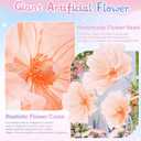 Large Giant Flowers Artificial Silk Flower: Big Fake Flower for Decoration Wedding Reception Essential Decoration 5.58ft 3D with Stems and Stands Party Banquet Background Home Decor Champagne