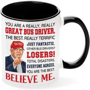 Bus Driver Mug 11 Oz - Appreciation Gifts for Men, Women - School Bus Gifts - Back to School for Kids - Retired Driver Gift - Coffee Cup