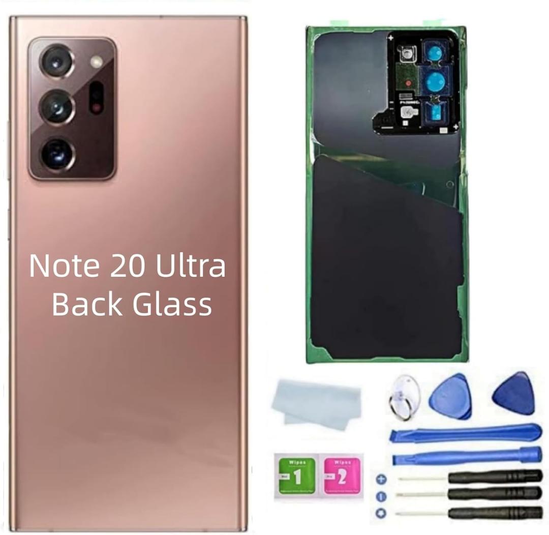 Galaxy Note 20 Ultra Back Cover Glass Housing Door Replacement with Camera Lens Parts for Samsung Galaxy Note 20 Ultra 5G + ToolsMystic Bronze