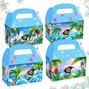 JeVenis 12 PCS Hawaii Moana Birthday Party Supplies Moana Party Favors Treat Goodies Sweets Favors Bags Boxes for Birthday Baby Shower