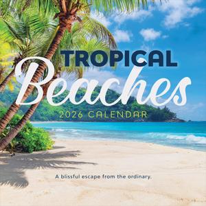 3 x TF Publishing 2026 Tropical Beaches Wall Calendar - Large Grids for Appointments and Scheduling - Vertical Monthly Wall Calendar 2026 w/Premium Gloss Paper for Home and Office Organization - 12x12in, (Mix)