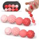 Silicone Magnetic Fidget Balls Toys, 8Pcs Attraction Textures Sensory Fidget Ball Toy with Silicone Shell for for Adults,Silent Desk Magnetic Stress Balls Fidget Toys, Stocking Stuffers for Teen Gifts (Peach)