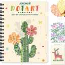 Dot Art for Adults-Coloring Book with 30 Patterns for Relaxation and Stress Relief- Dot-by-Letter-Art Meditations,Adult Coloring Books,Activity Book for Adults,Womens,Teens(Not Including Marker)