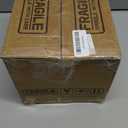 16 Oz Drinking Glasses with Bamboo Lids and Glass Straw - 6 Pcs Glass Cups Beer Ice Coffee Glasses Cute Aesthetic Cup Great for Coffee Bar Accessories Include 2 Cleaning Brushes