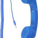 3.5mm Retro Telephone Handset with Adjustable Tone, Proof Receiver for Cell Phones - Classic Blue Mobile Phone Handset (22*6.5*6cm)