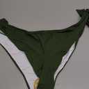 Eomenie Thong Bikini Bottoms for Women Sexy Cheeky Swimsuit Bottom Low Rise Adjustable Tie Side Bathing Suit Army Green 2XL